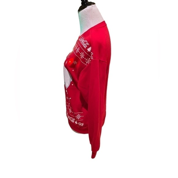Coca-Cola Polar Bear Crew Neck Light Up Festive Sweatshirt Size XS. 2022 - Picture 6 of 16